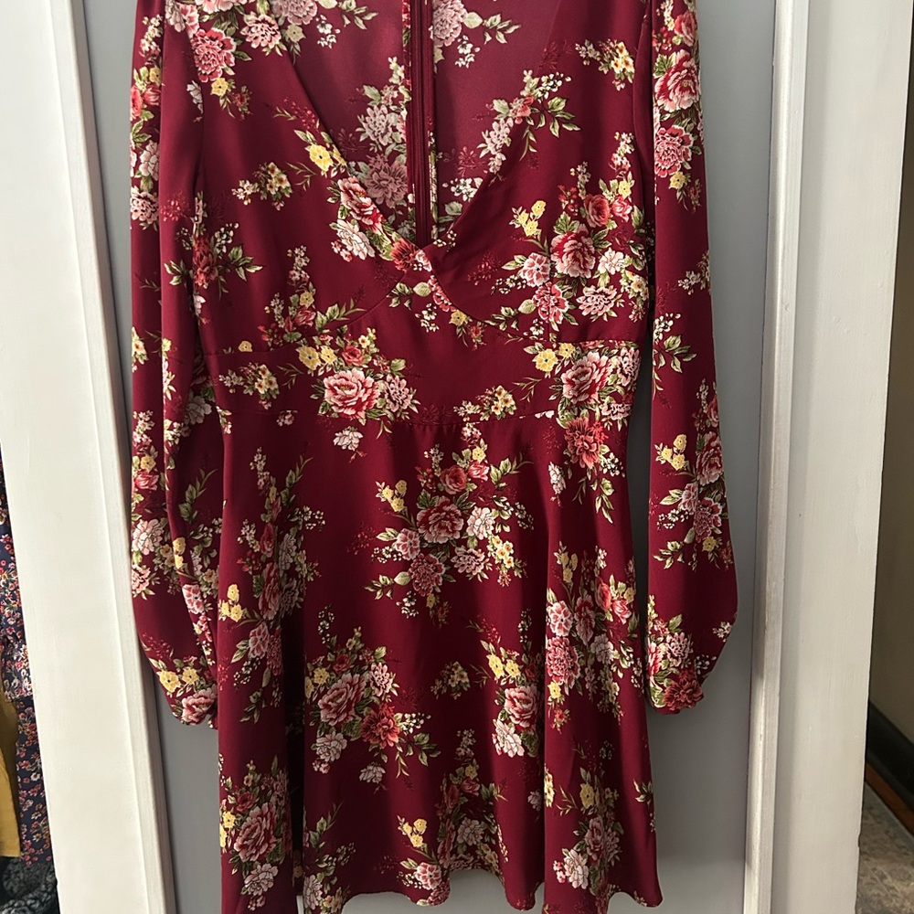 Forever21 Floral Long Sleeve Dress